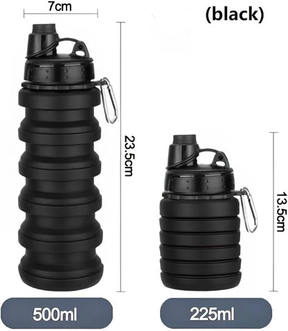 Collapsible Water Bottles 2 Pack Travel water bottle Sports Portable Water - Image 2