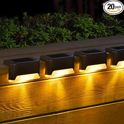 SOLPEX 20 Pack Solar Deck Lights Outdoor, Waterproof Led Lights by Solpex