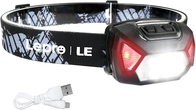 Lepro Headlamp Rechargeable, LED Head Lamp by Lepro