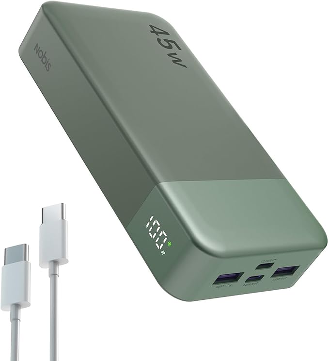 NOBIS Portable Charger, 20000mAh Power Bank, 45W Power Bank Fast Charging by NobisPowerbank