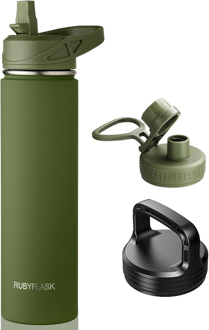 RUBYFLASK 24oz Insulated Water Bottle by RUBYFLASK