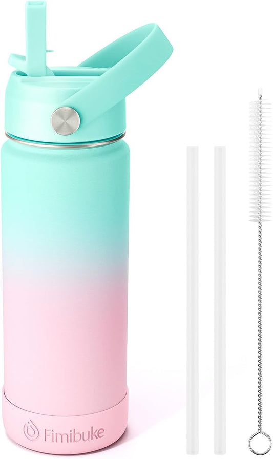 Fimibuke Kids Insulated Water Bottle - 18oz BPA-FREE 18/8 Stainless Steel Kid by Fimibuke