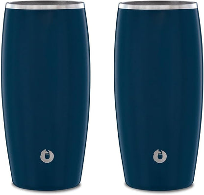 SNOWFOX Premium Vacuum Insulated Stainless Steel Beer Glass, Home Bar by Snowfox