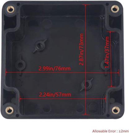 2 Pack Project Box IP65 Waterproof Junction Box ABS Plastic Black Electrical - Image 3