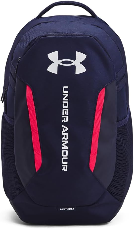 Under Armour Unisex-Adult Hustle 6.0 Backpack, Midnight Navy/Midnight Navy/White by UnderArmour