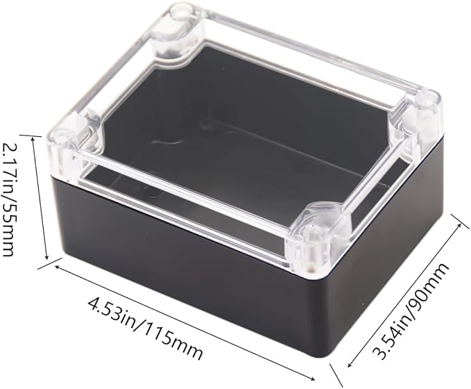 Project Box IP65 Waterproof Junction Box ABS Plastic Black Electrical Boxes DIY - Image 2