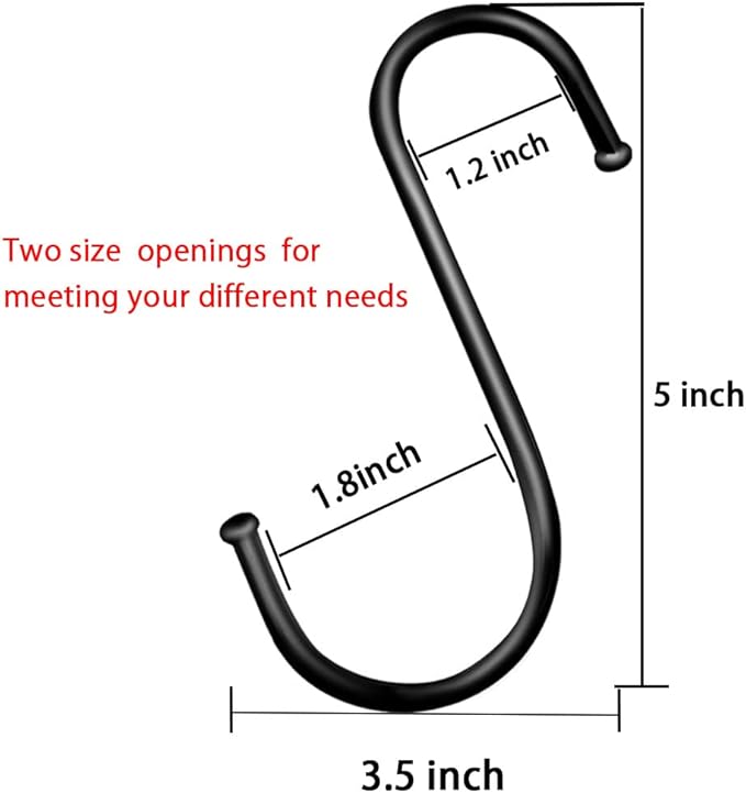 DINGEE 5 inch Extra Large S Hooks - Image 2