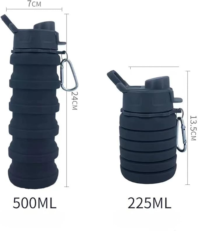 Collapsible Water Bottles 3 Pack Silicone Water Bottle - Image 2