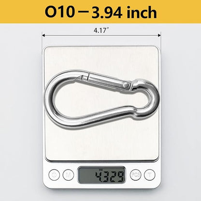 Stainless Steel Carabiner Clips Heavy Duty.Spring Snap Hook Carabiner 12 Pack. - Image 5
