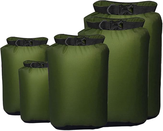 Pimoys 5 Pack Waterproof Dry Sacks, Lightweight Outdoor Dry Bags 20L /12L / by PimoysLivingNecessities