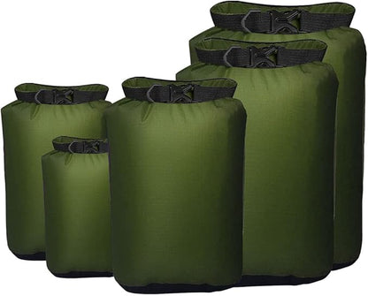 Pimoys 5 Pack Waterproof Dry Sacks, Lightweight Outdoor Dry Bags 20L /12L / by PimoysLivingNecessities