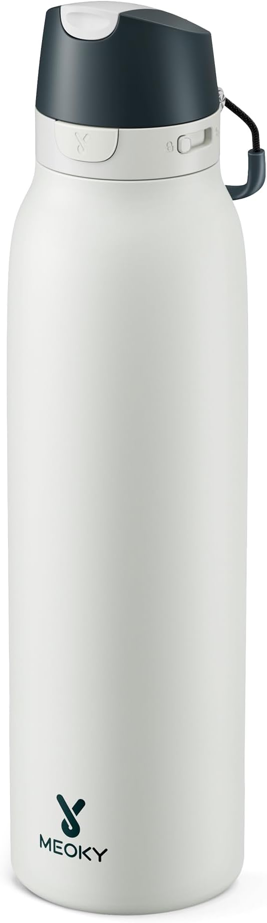 Meoky 24 oz Travel Water Bottle Stainless Steel: Leak Proof Locking Lid by MEOKY