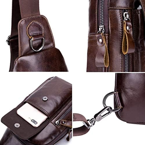 Hebetag Leather Sling Bag Hiking Daypack - Image 5