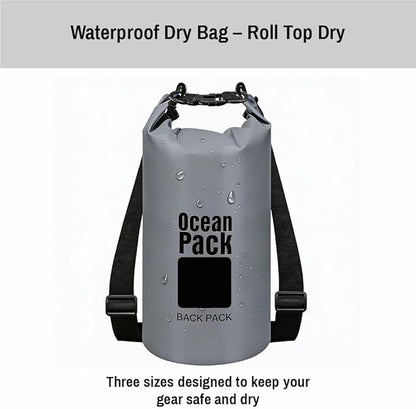 Waterproof Dry Bag Backpack Set of 3 – PVC Roll Top Waterproof Bags - Image 2