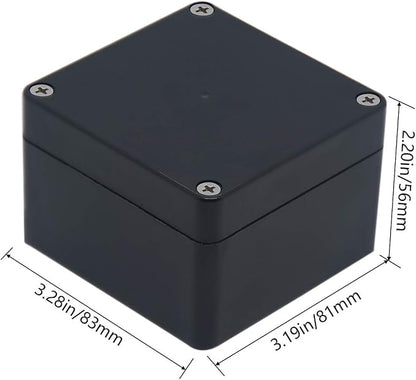 2 Pack Project Box IP65 Waterproof Junction Box ABS Plastic Black Electrical - Image 2