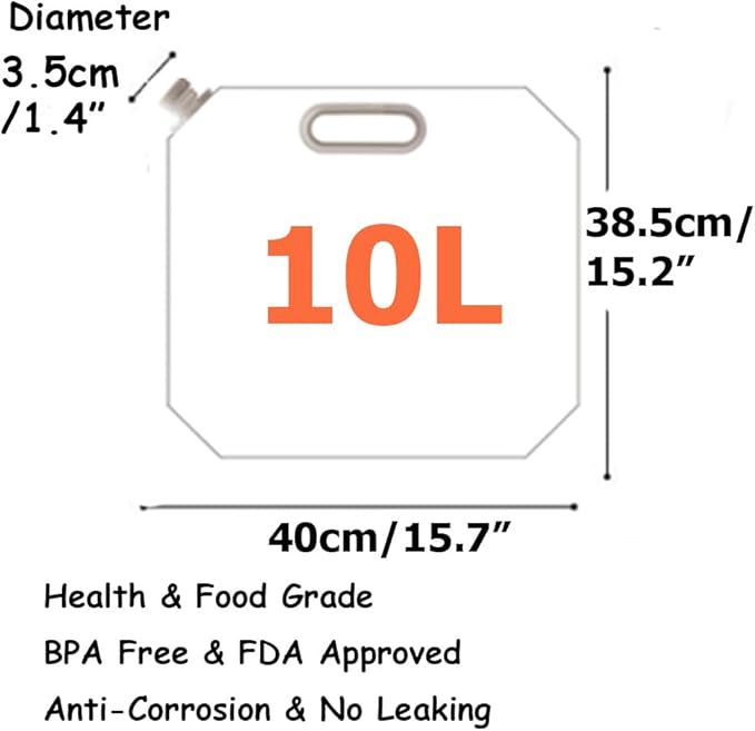 SUPANT Collapsible Emergency Water Jug Container Bag, BPA Free Plastic Water - Image 6