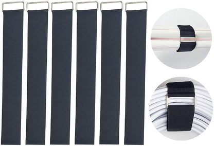 YiwerDer 6Pcs 18" x 2" Nylon Heavy Duty Reusable Hook and Loop Cinch Straps by YiwerDer