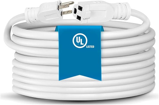 Heavy Duty Extension Cord/Wire Power Cable, Single Outlet, 6 Feet, UL Listed by BindMaster