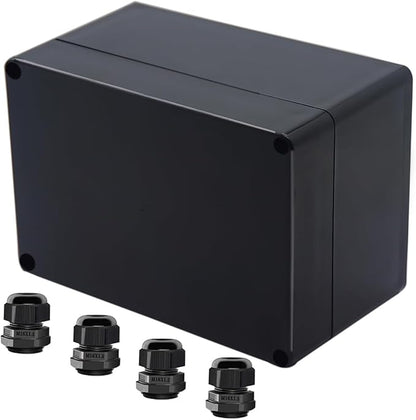 Project Box ABS Black Electrical Boxes IP65 Outdoor Waterproof Box Electronic by Raculety