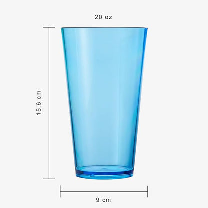 Khen Classic Plastic Reusable Drinking Glasses Restaurant Cups Style 20 oz - Image 6