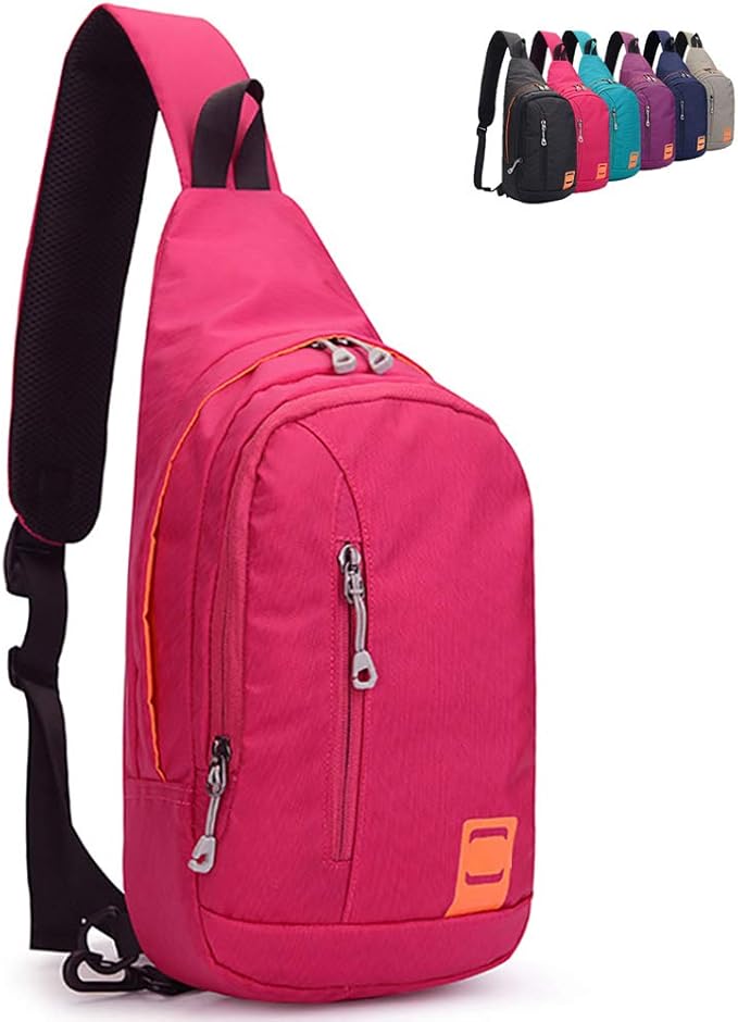 Peicees Small Sling Backpack Waterproof Unisex Shoulder Bag Chest Crossbody by Peicees