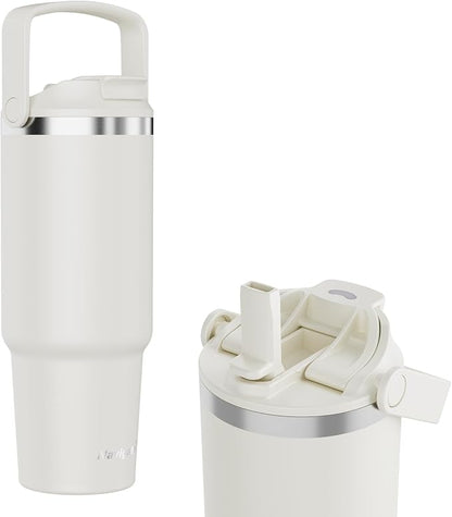 Navigate 30 oz Tumbler with Handle and Straw Lid, Twist On Lid and Flip Up Straw by Navigate