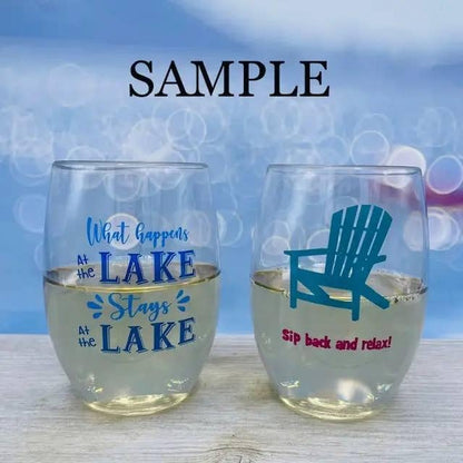 Set of 4 Shatterproof Designer 16 oz Plastic Wine Glasses MADE in the USA - Image 4