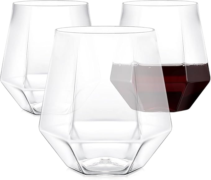Maaacute 40 Pack Plastic Stemless Wine cocktail Whiskey Champagne Glasses - Image 7
