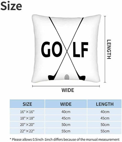 Black Golf Clubs Pillow Covers 18 X 18 Sports Themed Decor Symbol Golf Set of 2 - Image 6