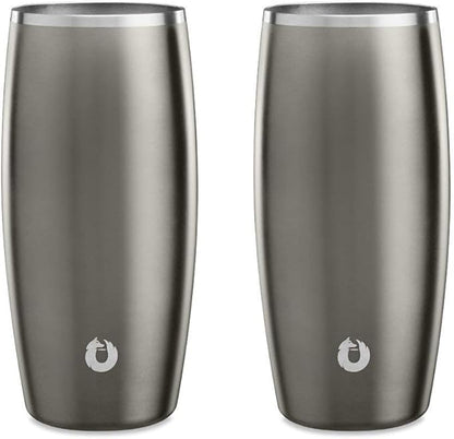 SNOWFOX Insulated Beer Glasses, Premium Vacuum Insulated Stainless Steel by Snowfox