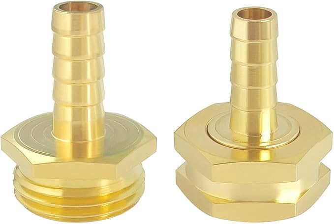 Hooshing 1/2" Garden Hose Repair Kit Male and Female Brass Hose Mender End - Image 3