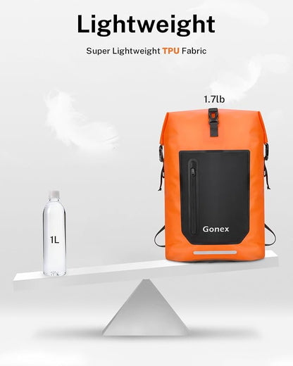 Gonex Ultralight Waterproof TPU Backpack, 35L Roll Top Dry Bag - Image 3