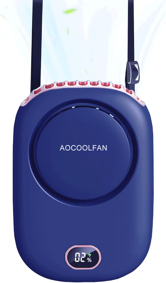 AOCOOLFAN Portable Neck Fan, Mini Small Personal Handheld Fan USB Rechargeable by AOCOOLFAN