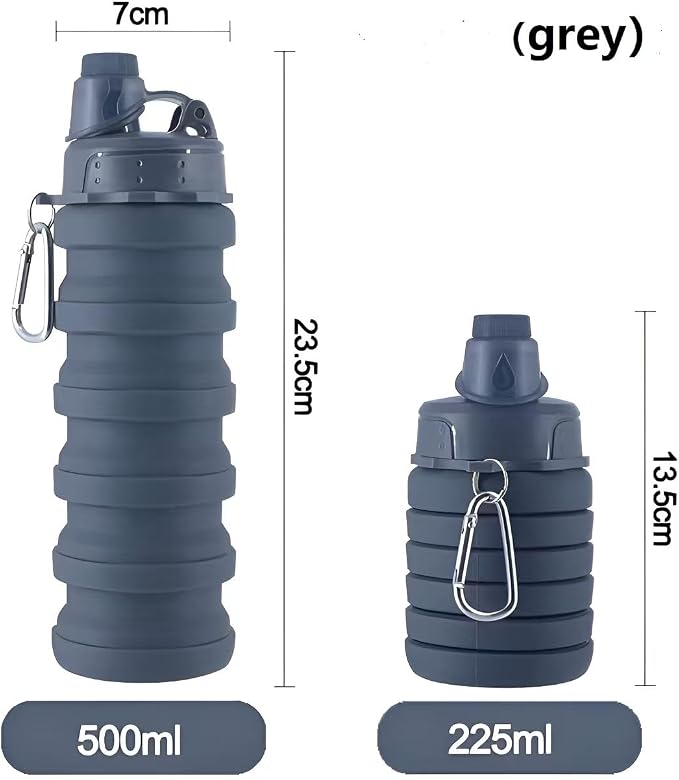 Collapsible Water Bottles 4 PackTravel water bottle Sports Portable Water - Image 2