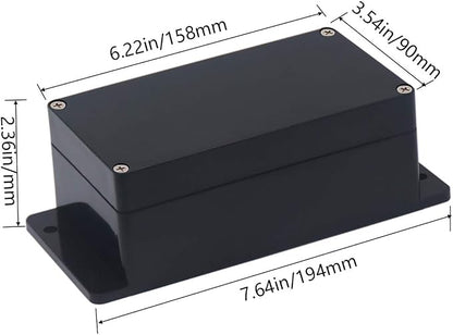 2 Pack Project Box IP65 Waterproof Junction Box ABS Plastic Black Electrical - Image 2