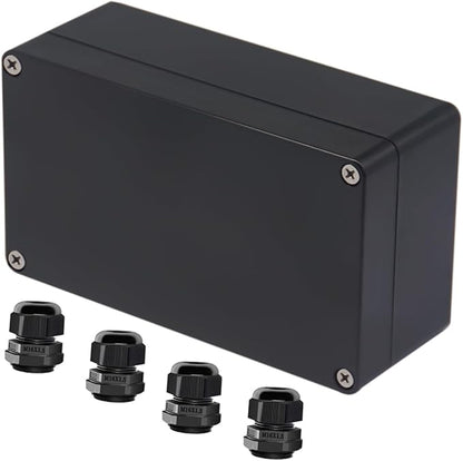 Project Box ABS Black Electrical Boxes IP65 Outdoor Waterproof Box Electronic by Raculety