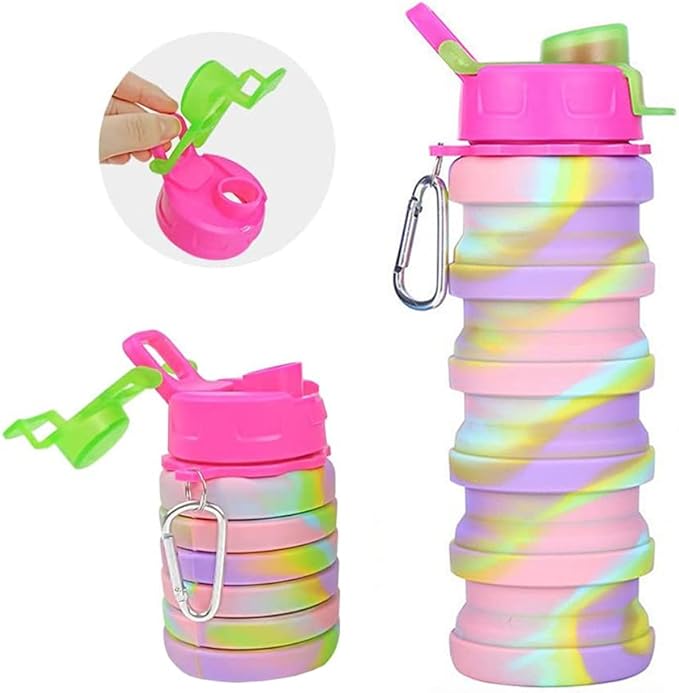 Collapsible Water Bottles 3 Pack Expandable Water Bottle 500ml - Image 4