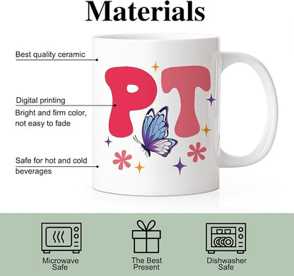 RZHV In My PT Era 11 Oz Novelty Mug, Cute Butterfly Office Ceramic Mug Gifts - Image 3