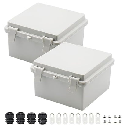 Zulkit 2pcs Junction Box ABS Plastic Dustproof Waterproof IP65 Electrical Boxes by Zulkit