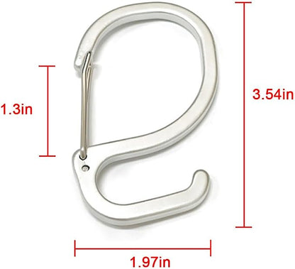 6 Pack S-Shaped Hooks with Clip Anti Drop S Hooks with Safety Buckle to Prevent - Image 2