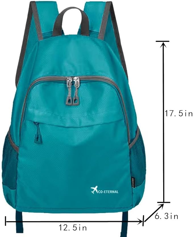 Geboldil Men's and women's waterproof backpack traveling backpack peacock green - Image 2