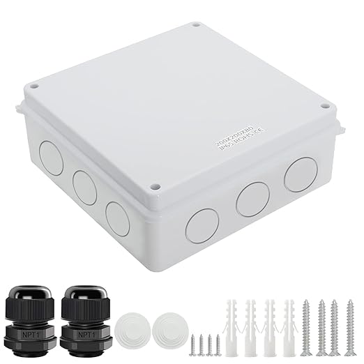 LeMotech Junction Box, Electrical Box IP65 Water Resistant Dustproof ABS by LeMotech