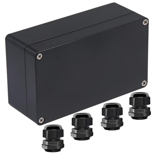 Junction Box IP65 Waterproof ABS Plastic Electrical Project Case Power Junction by Otdorpatio
