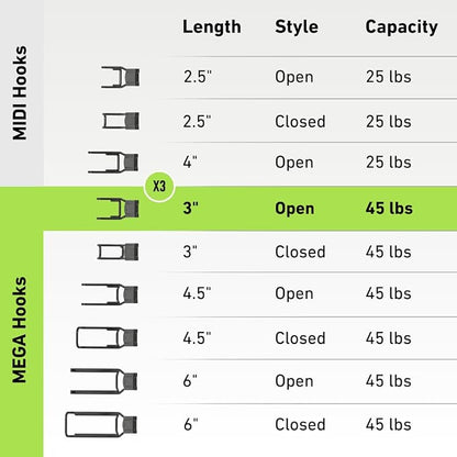 GATOR MAGNETICS MEGA 3 in Open Hooks, 45 lb Heavy Duty Magnetic Hooks - Image 8