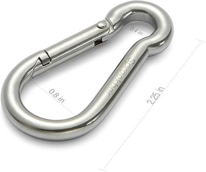 sprookber Stainless Steel Spring Snap Hook Carabiner - Image 2