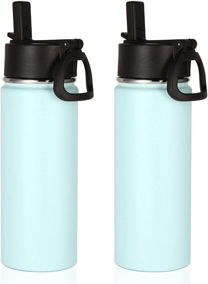 Volhoply 18oz Insulated Water Bottle Bulk 2 Pack, Kids Stainless Steel Water by LiveFully%EF%BC%8CDrinkFreely%E2%80%94KeepGoingwithVolhoply%EF%BC%81