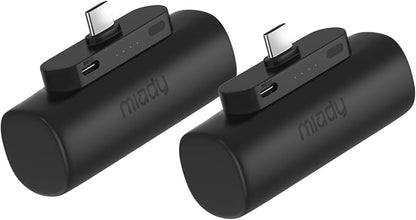 Miady 2-Pack 5000mAh Mini Portable Charger by Miady