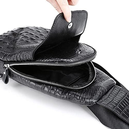 Hebetag Crocodile Genuine Leather Sling Bag Backpack - Image 2