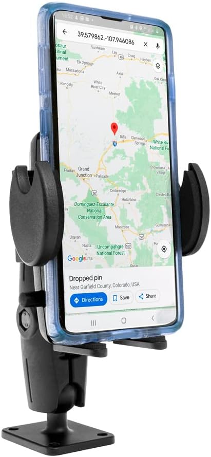 ARKON Mounts Drill-Base Mega Grip Phone Mount | Universal Phone Fit | 360° - Image 2