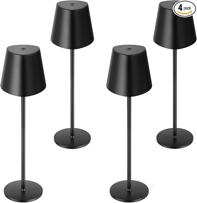 Kakanuo Cordless Table Lamps Pack of 4, Portable LED Battery Operated Lamp by KakanuoLightings